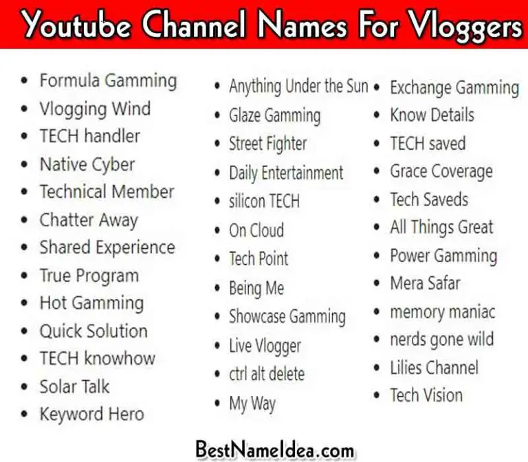 251+ Unique YouTube Channel Names For Vloggers (2024)