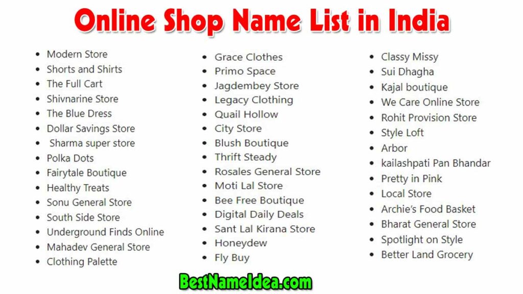 301 Catchy Unique Best Online Shop Name List In India 301-catchy-unique-best-online-shop-name-list-in-india