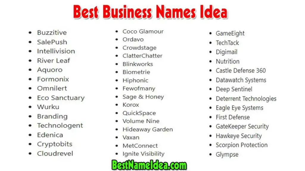names for creative business