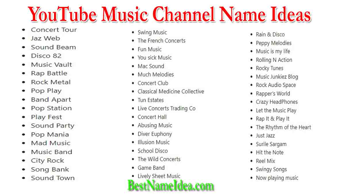 Ideas Man Cave 2025 Youtube Music Channel Name Ideas 2025 - Cheap ...