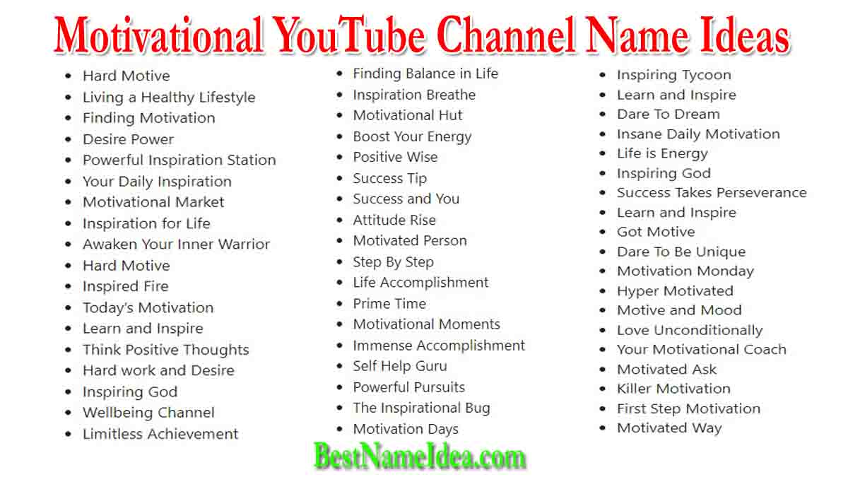 551-best-motivational-youtube-channel-name-ideas-2024